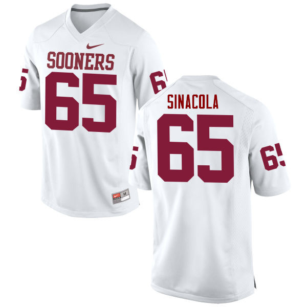 Oklahoma Sooners #65 Mario Sinacola College Football Jerseys Game-White